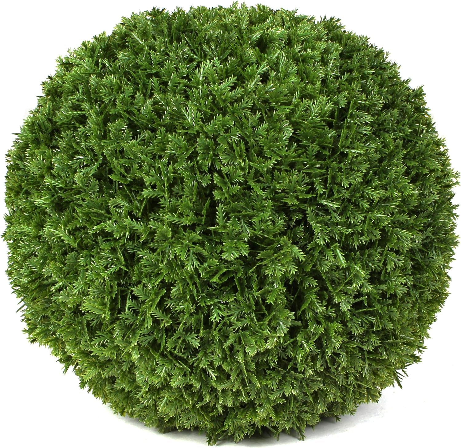 Small Cypress Topiary Ball - Artificial Plant Set - Indoor/Outdoor Wedding Party Decor - Faux Foliage Garden Sphere - Tree and Bush Substitute (7", 2 Pack)