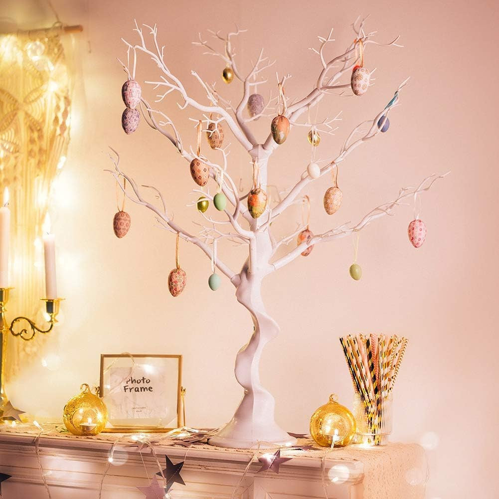Resin Artificial Tree for Tree Centerpiece, Home Decoration, Wedding Centerpiece, Creative Ornaments Display 30 Inches (30 Inch X 2, White)