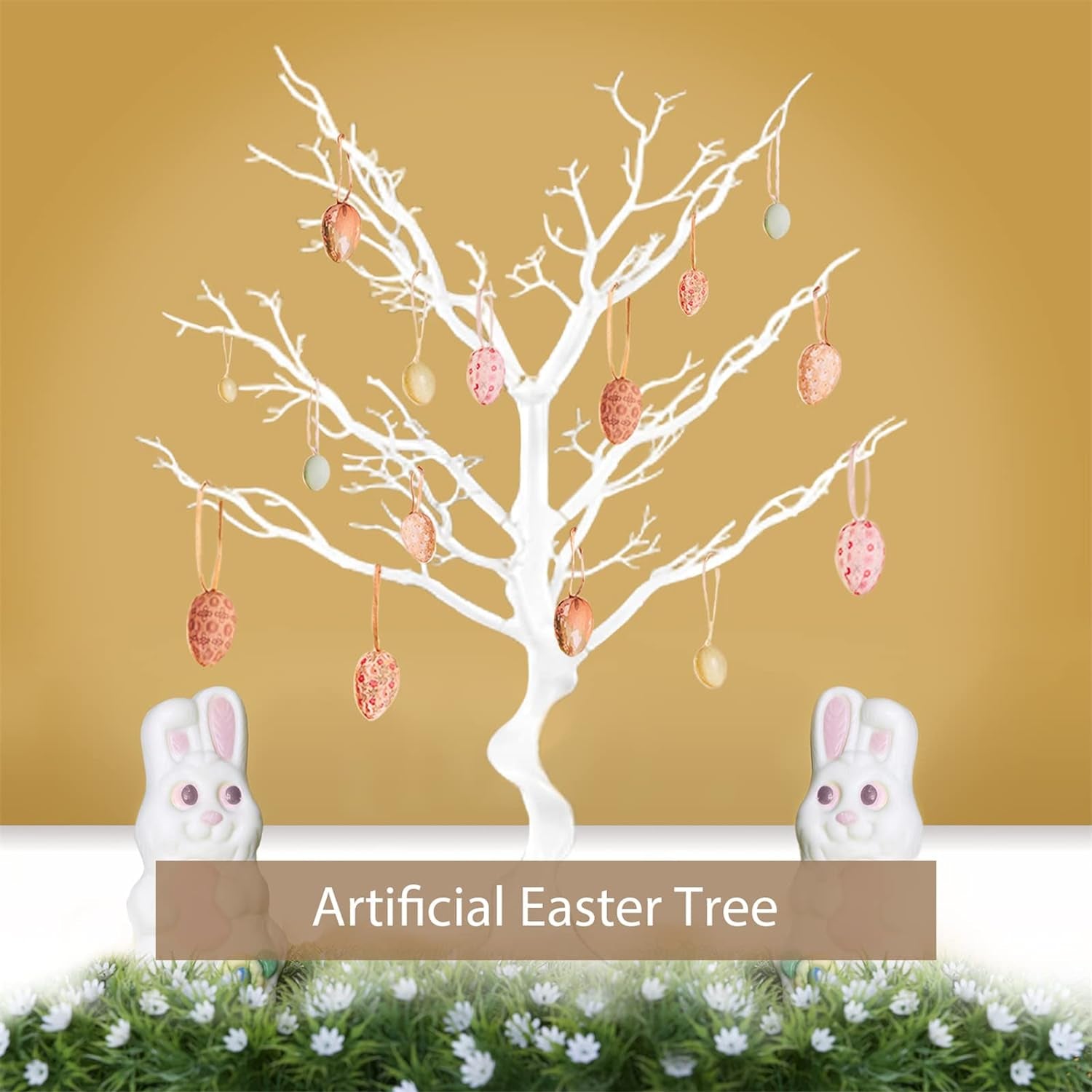 Resin Artificial Tree for Tree Centerpiece, Home Decoration, Wedding Centerpiece, Creative Ornaments Display 30 Inches (30 Inch X 2, White)